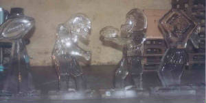 Football Players ice carving