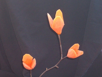 Carved carrot tulips